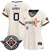 Women's Houston Astros #0 Orbit Cream 2025 City Connect Limited Stitched Jersey Dzhi,baseball caps,new era cap wholesale,wholesale hats